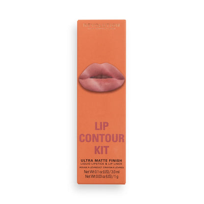 Revolution Liquid Lipstick & Lip Liner Lip Contour Kit Ultra Matte Finish Lover 3ml