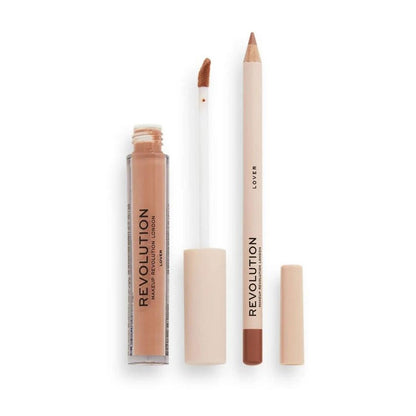Revolution Liquid Lipstick & Lip Liner Lip Contour Kit Ultra Matte Finish Lover 3ml