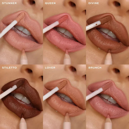 Revolution Liquid Lipstick & Lip Liner Lip Contour Kit Ultra Matte Finish Brunch 3ml
