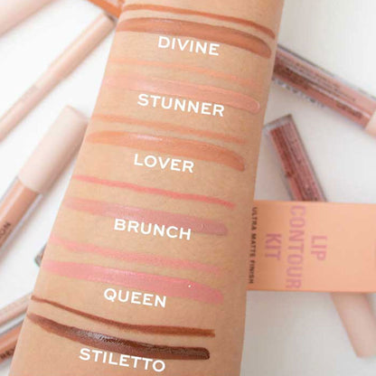 Revolution Lip Contour Kit Liquid Lipstick & Lip Liner Ultra Matte Finish Queen 3ml