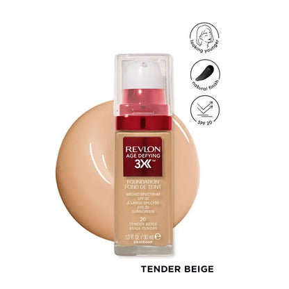 Revlon Age Defying Foundation SPF20 20 Tender Beige 30ml