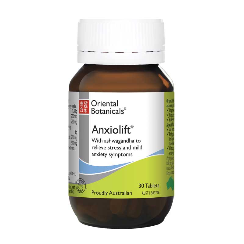 Oriental Botanicals Anxiolift With Ashwagandha 30 Tablets