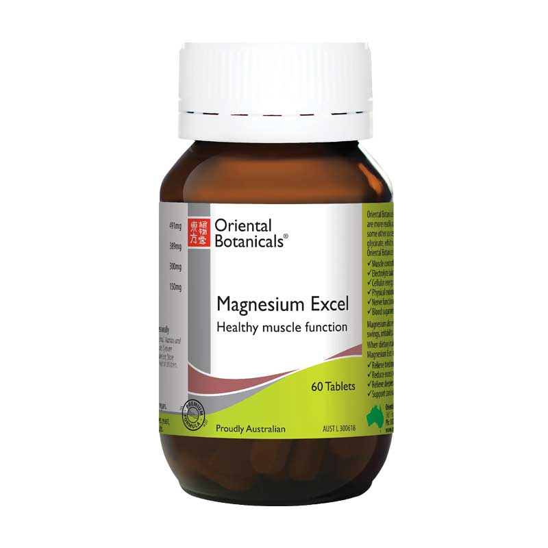 Oriental Botanicals Magnesium Excel 60 Tablets
