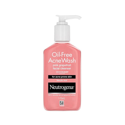 Neutrogena Facial Cleanser Oil Free Acne Wash Pink Grapefruit 175ml