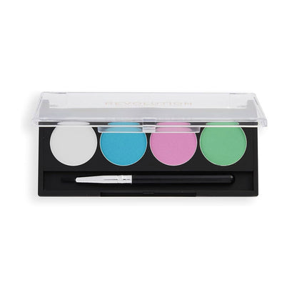 Revolution Water Activated Palette With Detail Brush Graphic Liners Pastel Dream