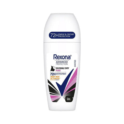 Rexona Antiperspirant Roll On Advanced Protection Invisible Dry 72H Pure 50ml
