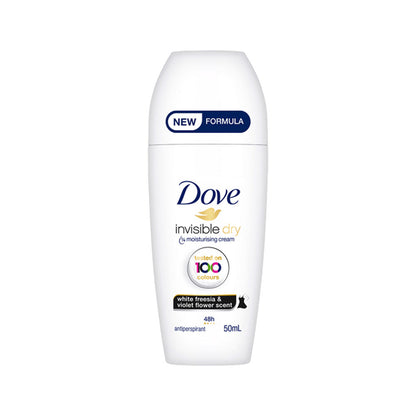 Dove Antiperspirant Invisible Dry 1/4 Moisturising Cream 48H White Freesia & Violet Flower Scent 50ml