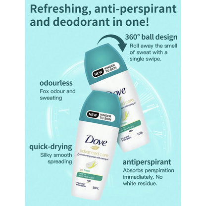 Dove Antiperspirant Advanced Care 1/4 Moisturising Cream 48H Go Fresh Pear & Aloe Vera Scent 50ml