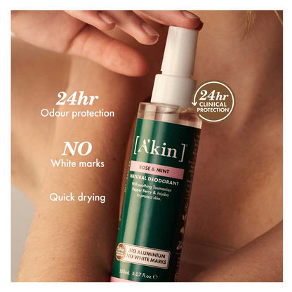 A'Kin Deodorant Natural Rose & Mint 150ml