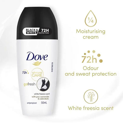 Dove Antiperspirant 72H Advanced Care White Freesia Scent 50ml