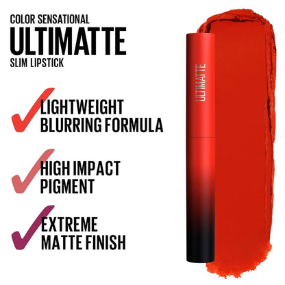 Maybelline Color Sensational Ultimatte Matte Lipstick 299 More Scarlet