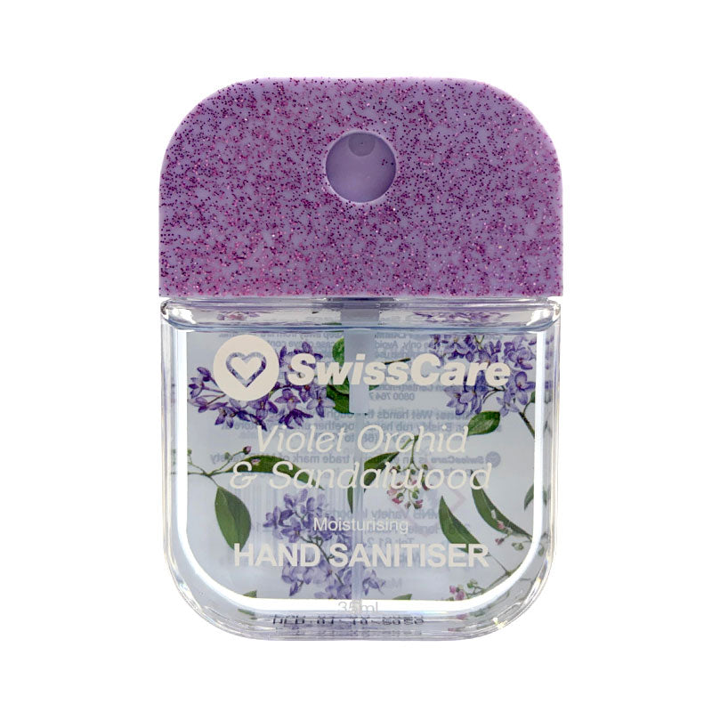SwissCare Moisturising Hand Sanitiser Violet Orchid & Sandalwood 35ml