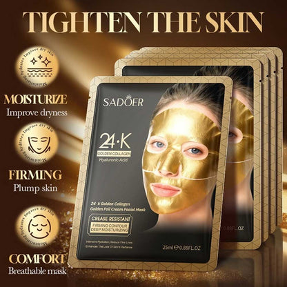 Sadoer 24K Golden Collagen Golden Foil Cream Facial Mask 25ml