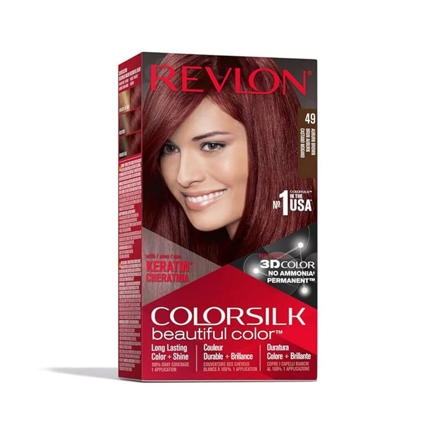Revlon Color Silk Permanent Hair Color 49 Auburn Brown