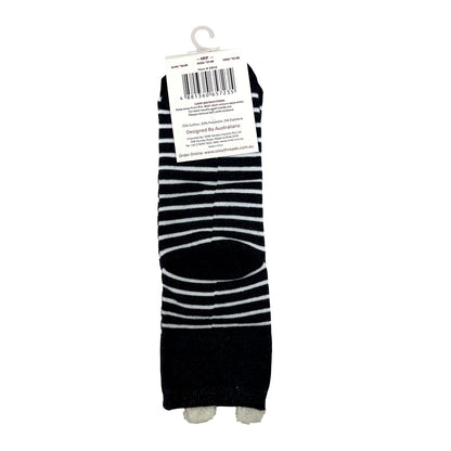 Cosy Threads Unisex 3D Socks Black Stripe Bunny