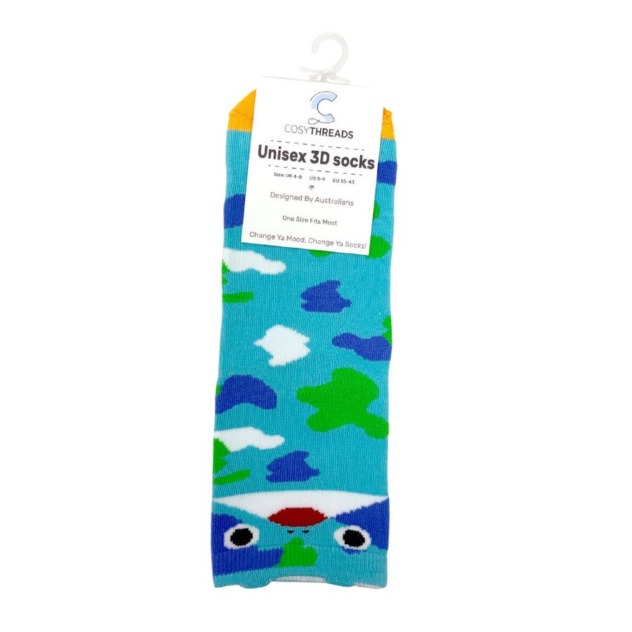 Cosy Threads Unisex 3D Socks Camo Fish