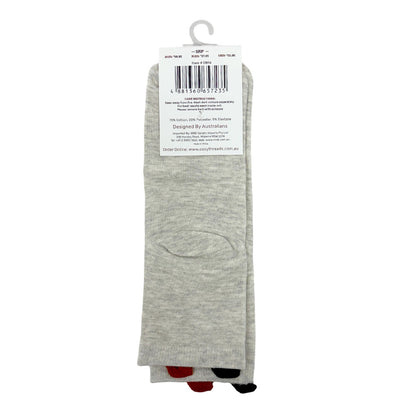 Cosy Threads Unisex 3D Socks Grey Mouse
