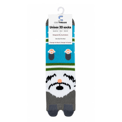 Cosy Threads Unisex 3D Socks Doggy