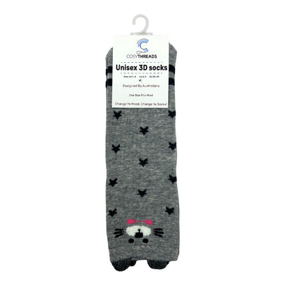 Cosy Threads Unisex 3D Socks Star Mouse