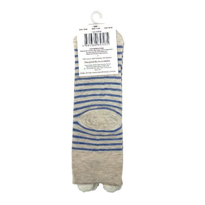 Cosy Threads Unisex 3D Socks Grey Stripe Bunny