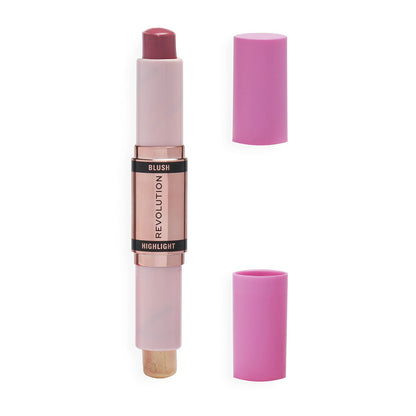 Revolution Blush & Highlight Stick Mauve Glow 4.3g
