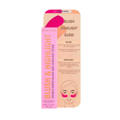 Revolution Blush & Highlight Stick Golden Shine 4.3g