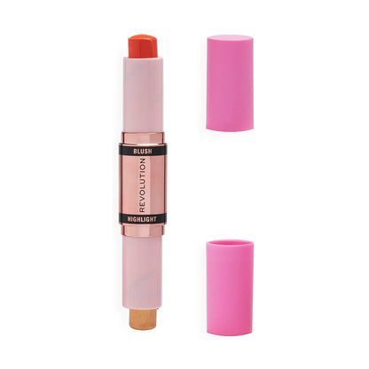 Revolution Blush & Highlight Stick Coral Dew 4.3g