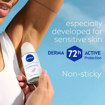 Nivea Anti Perspirant Sensitive Protect 72H 0% Alcohol & Perfume 50ml