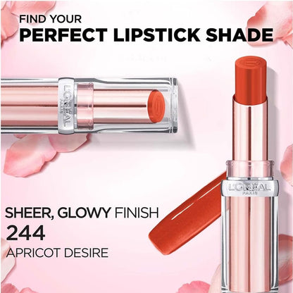 L'Oreal Glow Paradise Lipstick 244 Apricot Desire Sheer