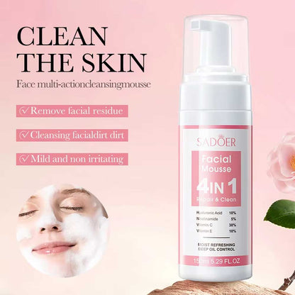 Sadoer 4-In-1 Repair & Clean Facial Mousse 150ml