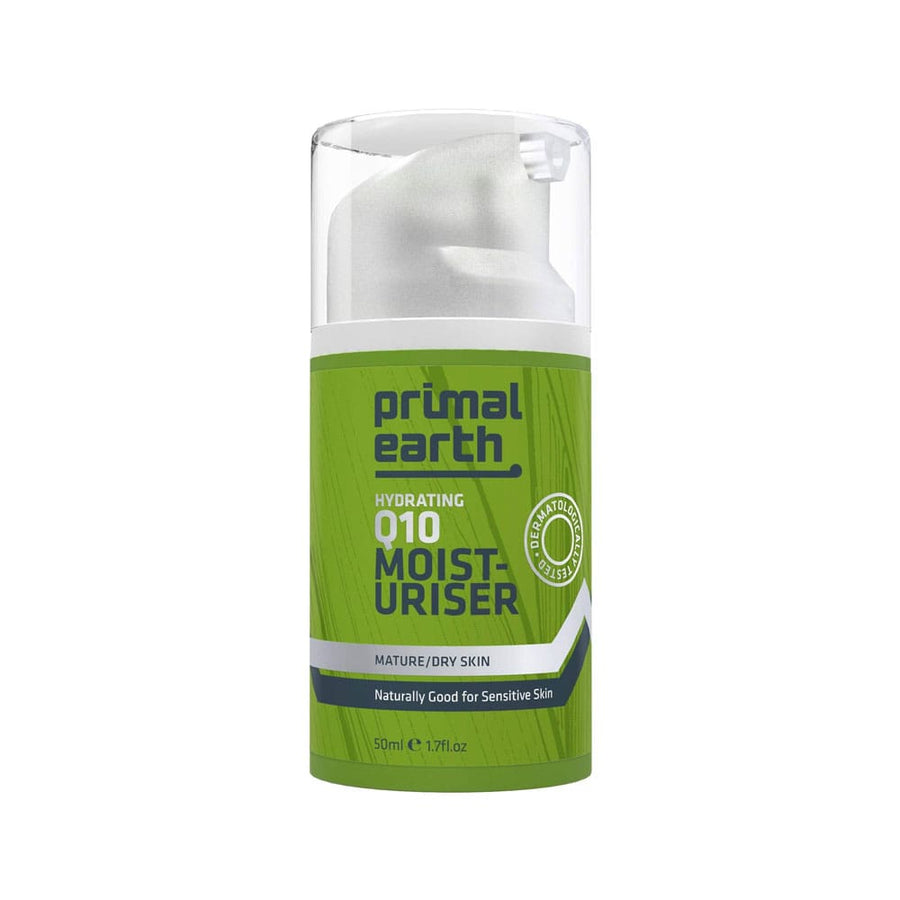 Primal Earth Moisturiser Natural Men's Skincare Hydrating Q10 50ml