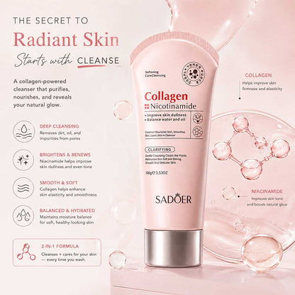 Sadoer Collagen Nicotinamide Glow Cleanser 100g