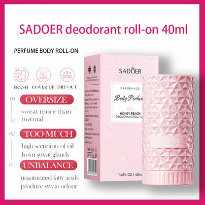 Sadoer Honey Peach Body Perfume Deodorant Roll On 40ml