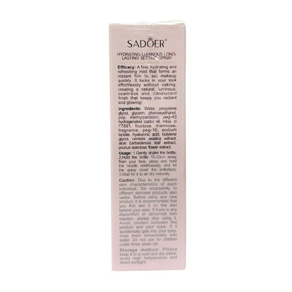 Sadoer Hydrating Luminous For Dry Skin Setting Spray 90ml