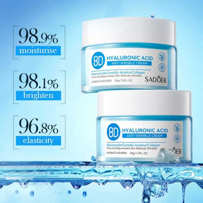 Sadoer 8D Hyaluronic Acid Anti Wrinkle Niacinamide/Centella/Collagen Cream 30g