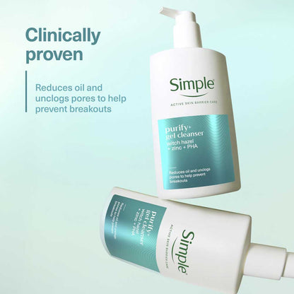 Simple Gel Cleanser Purify Witch Hazel Zinc Pha 240ml