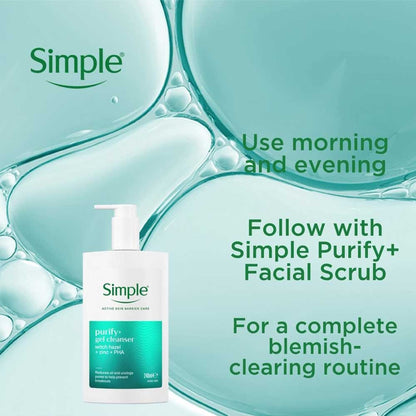 Simple Gel Cleanser Purify Witch Hazel Zinc Pha 240ml