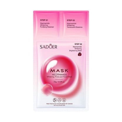 Sadoer Nicotinamide Whitening Three Part Facial Mask 25ml