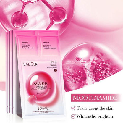 Sadoer Nicotinamide Whitening Three Part Facial Mask 25ml