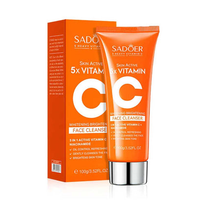 Sadoer Skin Active 5X Vitamin C Whitening Brightening Face Cleanser 100g