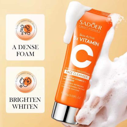 Sadoer Skin Active 5X Vitamin C Whitening Brightening Face Cleanser 100g