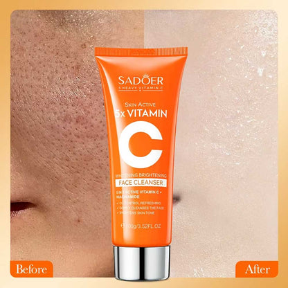 Sadoer Skin Active 5X Vitamin C Whitening Brightening Face Cleanser 100g