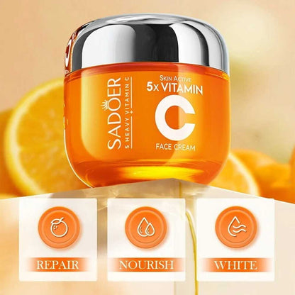 Sadoer Skin Active 5X Vitamin C Whitening Brightening Face Cream 50g