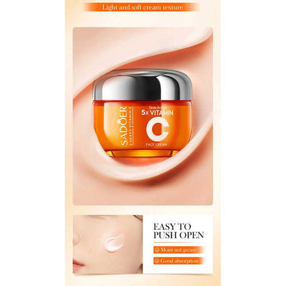 Sadoer Skin Active 5X Vitamin C Whitening Brightening Face Cream 50g