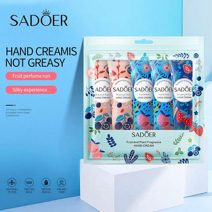 Sadoer Fruit And Plant Fragrance Hand Cream Set 30gx5pcs