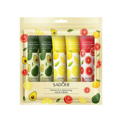 Sadoer Colorful Fruit Anti Cracking Hand Cream Set 30gx5pcs