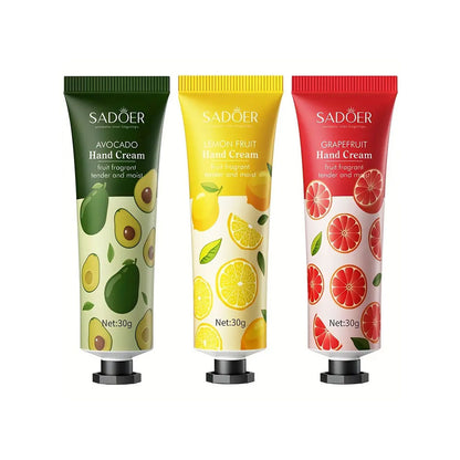 Sadoer Colorful Fruit Anti Cracking Hand Cream Set 30gx5pcs
