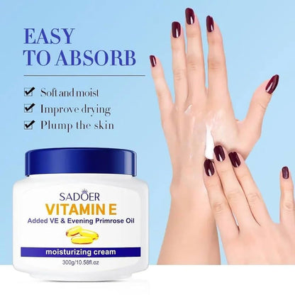 Sadoer Vitamin E Added VE & Evening Primrose Oil Moisturizing Cream 300g