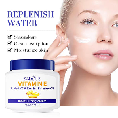 Sadoer Vitamin E Added VE & Evening Primrose Oil Moisturizing Cream 300g
