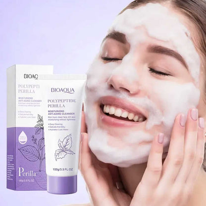 Bioaqua Polypeptide Perilla Moisturizing Anti Aging Cleanser 100g